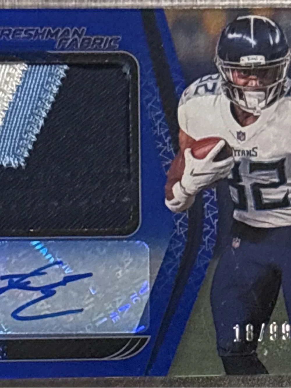 Panini Darryton Evans Rookie Football Trading Card - Mem - Autographed- LE 10/99